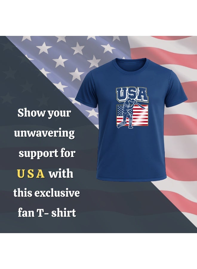 برينت شوب فور مي قميص رياضي لمنتخب الولايات المتحدة للكريكيت للرجال - قميص بأكمام قصيرة بتصميم رياضي مناسب للتدريب والتمارين والارتداء اليومي. - Image 5